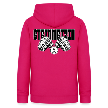Frauen Hoodie "Steinmetzin" (beidseitig beruckt) dunkles Pink Frauen Hoodie {{ color }}