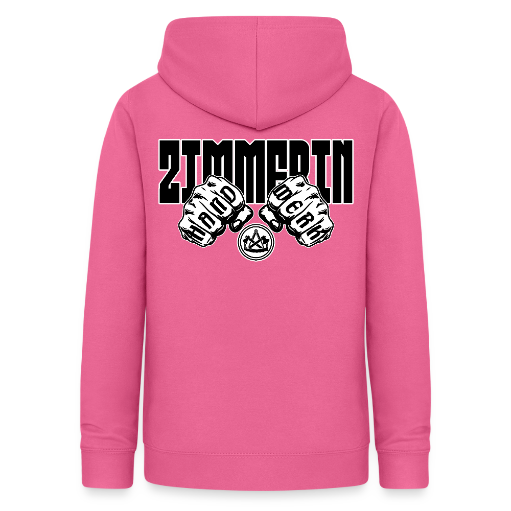 Frauen Hoodie "Zimmerin" (beidseitig beruckt) Pink Frauen Hoodie {{ color }}