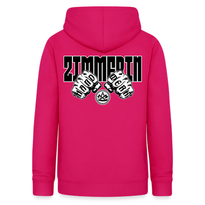 Frauen Hoodie "Zimmerin" (beidseitig beruckt) dunkles Pink Frauen Hoodie {{ color }}