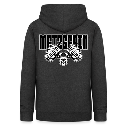 Frauen Hoodie "Metzgerin" (beidseitig beruckt) Anthrazit Frauen Hoodie {{ color }}