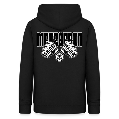 Frauen Hoodie "Metzgerin" (beidseitig beruckt) Schwarz Frauen Hoodie {{ color }}