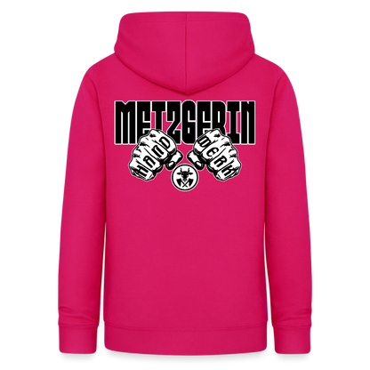 Frauen Hoodie "Metzgerin" (beidseitig beruckt) dunkles Pink Frauen Hoodie {{ color }}