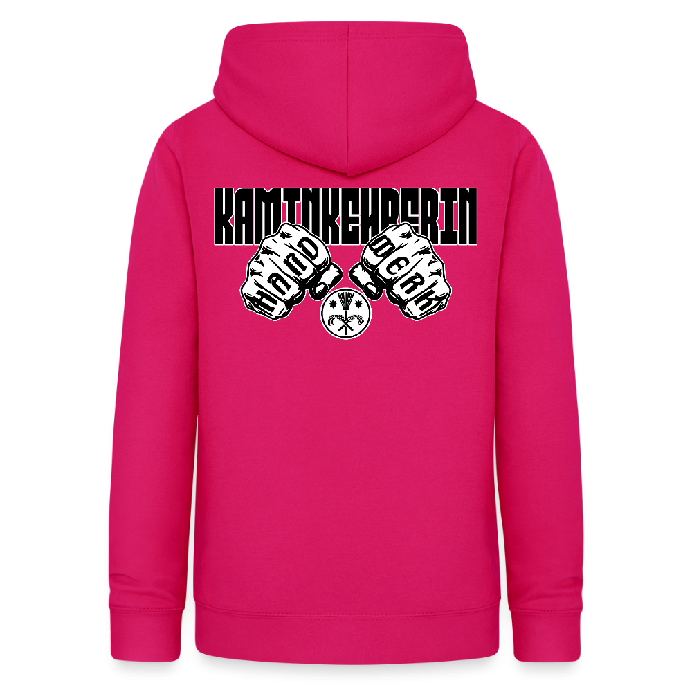 Frauen Hoodie "Kaminkehrerin" (beidseitig beruckt) dunkles Pink Frauen Hoodie {{ color }}