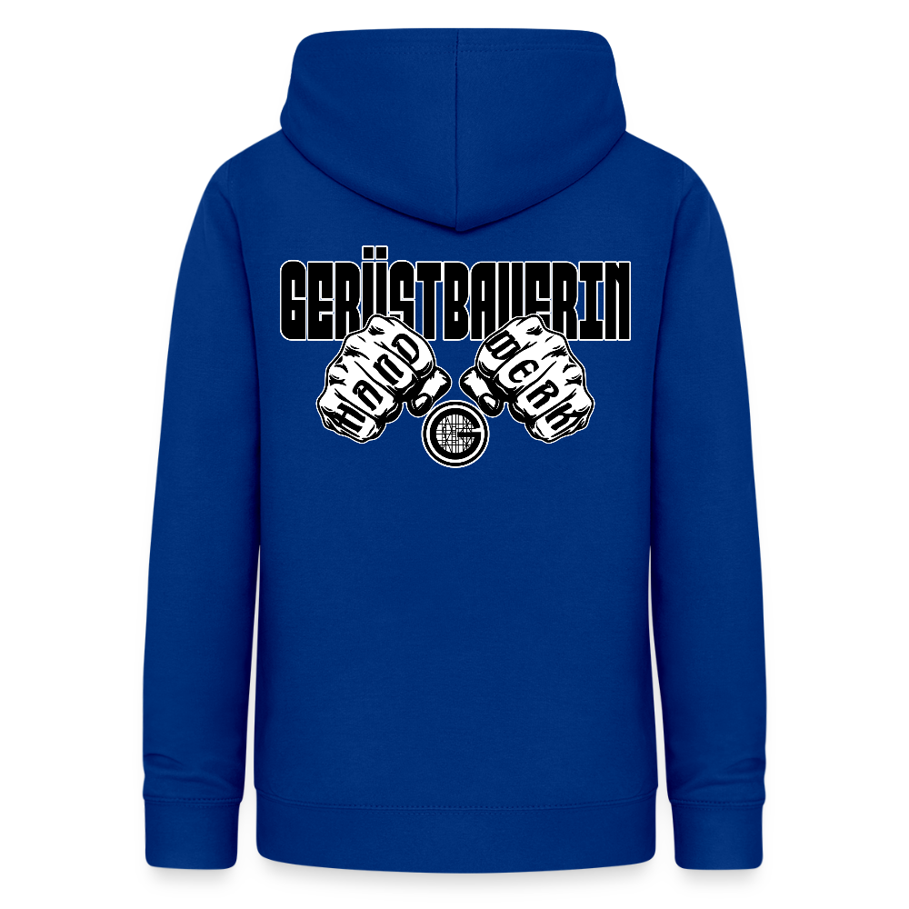 Frauen Hoodie "Gerüstbauerin" (beidseitig beruckt) Royalblau Frauen Hoodie {{ color }}