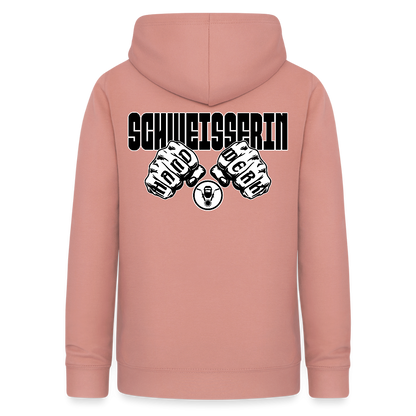 Frauen Hoodie "Schweisserin" (beidseitig beruckt) Altrosa Frauen Hoodie {{ color }}