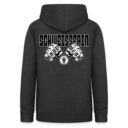 Frauen Hoodie "Schweisserin" (beidseitig beruckt) Anthrazit Frauen Hoodie {{ color }}