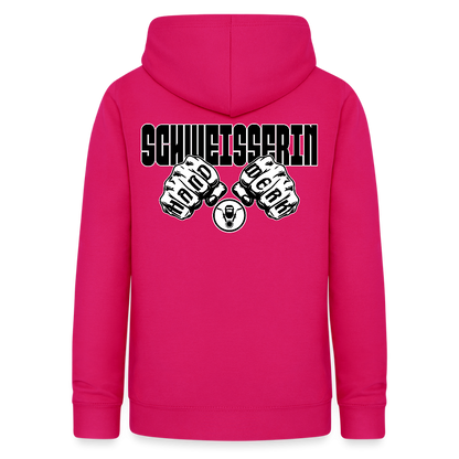 Frauen Hoodie "Schweisserin" (beidseitig beruckt) dunkles Pink Frauen Hoodie {{ color }}