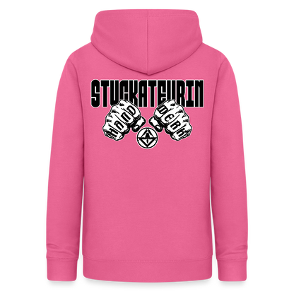 Frauen Hoodie "Stuckateurin" (beidseitig beruckt) Pink Frauen Hoodie {{ color }}