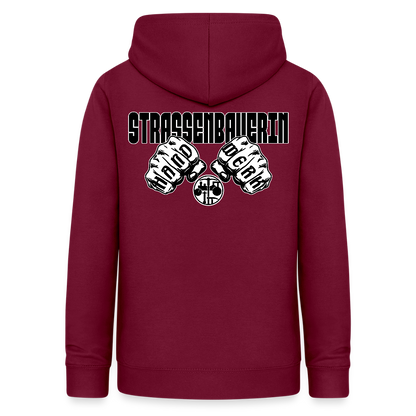 Frauen Hoodie "Strassenbauerin" (beidseitig beruckt) Bordeaux Frauen Hoodie {{ color }}