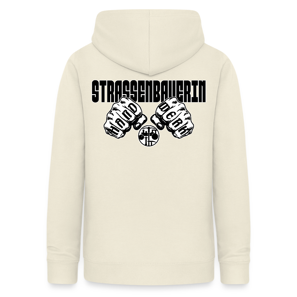 Frauen Hoodie "Strassenbauerin" (beidseitig beruckt) Vanille-Milchshake Frauen Hoodie {{ color }}