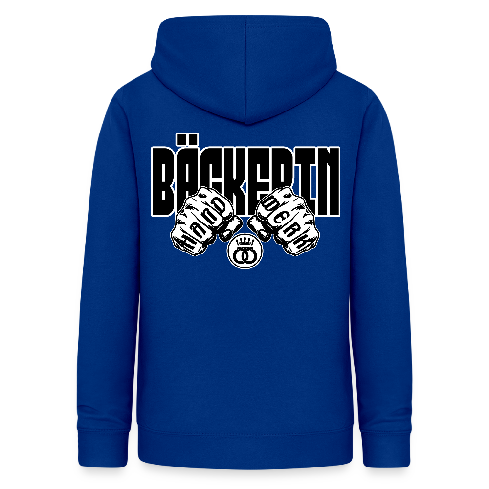 Frauen Hoodie "Bäckerin" (beidseitig beruckt) Royalblau Frauen Hoodie {{ color }}