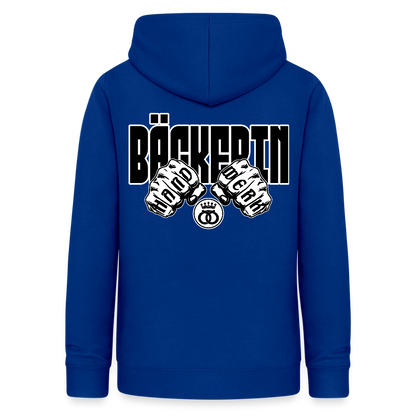 Frauen Hoodie "Bäckerin" (beidseitig beruckt) Royalblau Frauen Hoodie {{ color }}