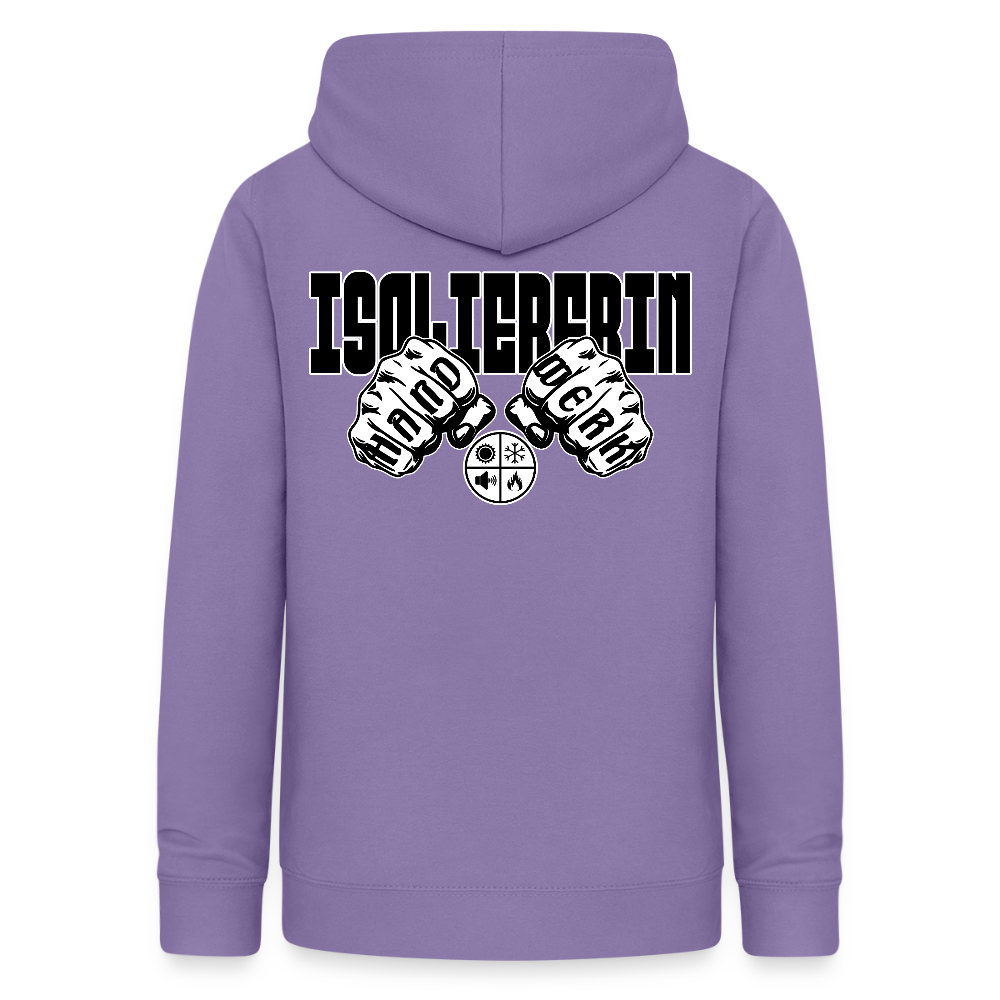 Frauen Hoodie "Isoliererin" (beidseitig beruckt) Lavendel Frauen Hoodie {{ color }}