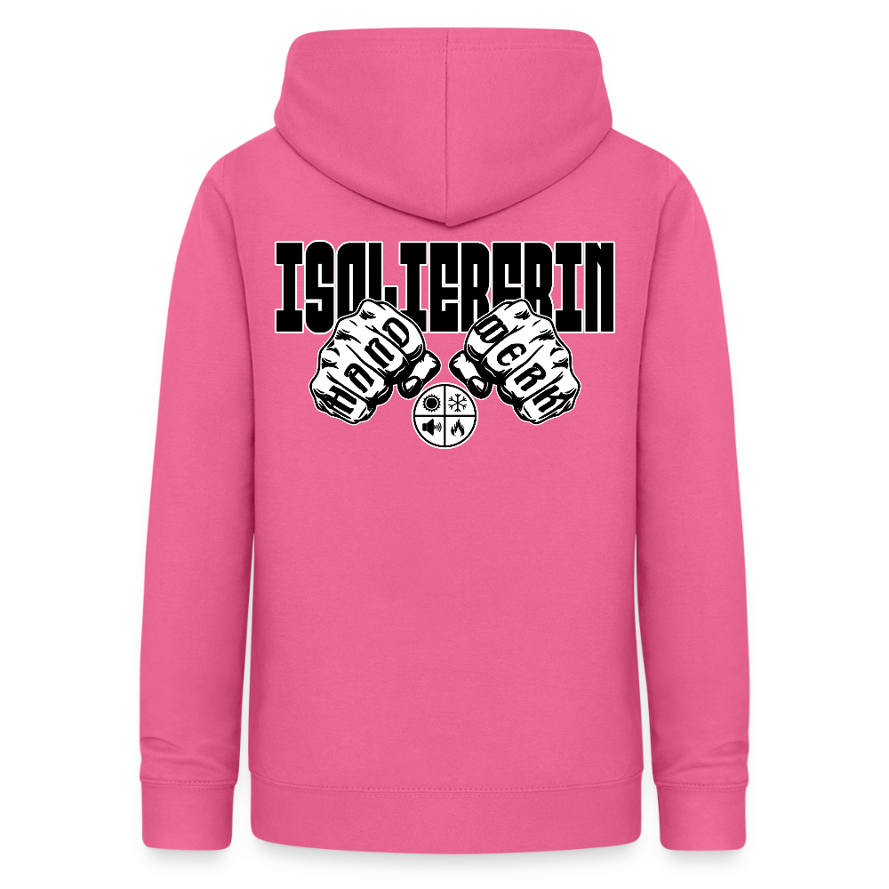 Frauen Hoodie "Isoliererin" (beidseitig beruckt) Pink Frauen Hoodie {{ color }}