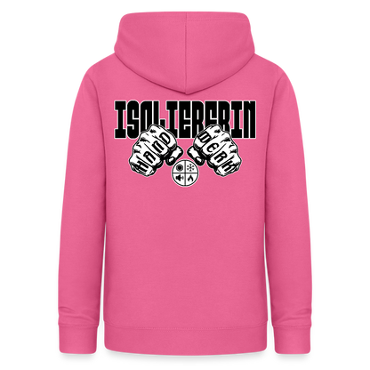 Frauen Hoodie "Isoliererin" (beidseitig beruckt) Pink Frauen Hoodie {{ color }}