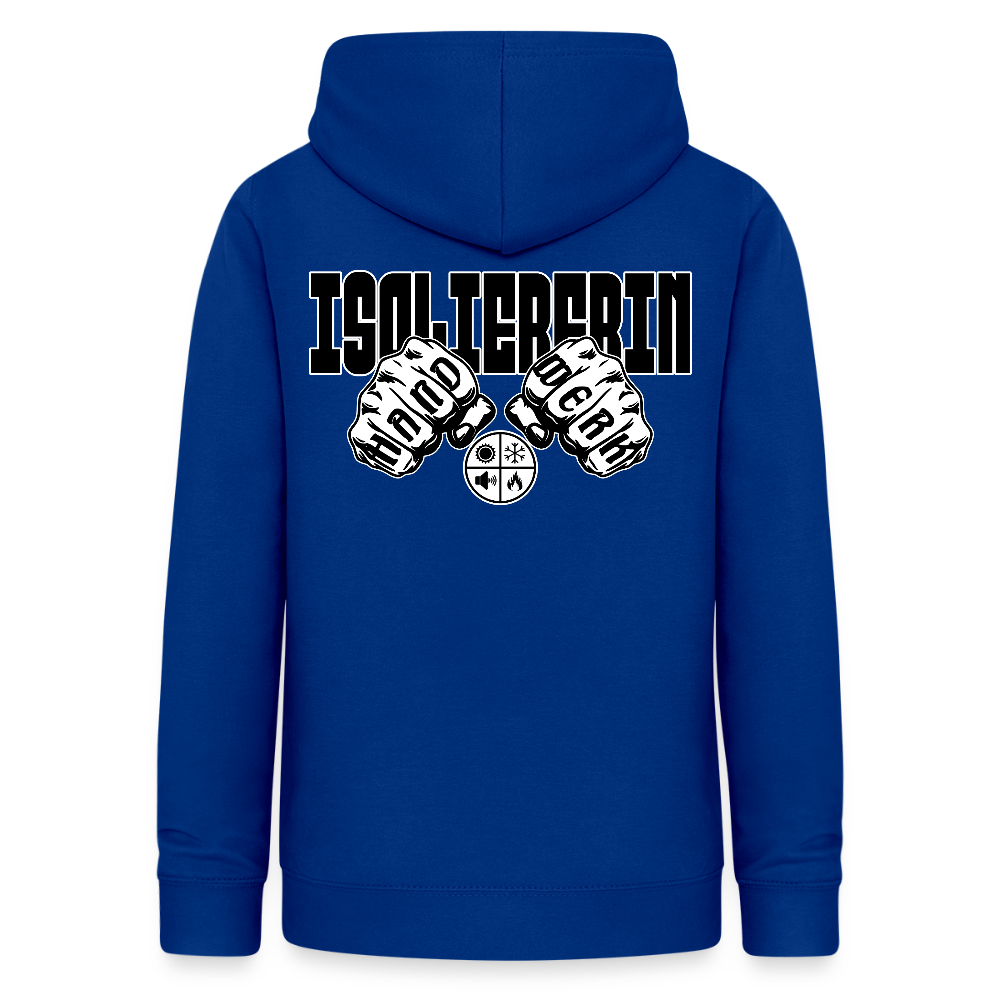 Frauen Hoodie "Isoliererin" (beidseitig beruckt) Royalblau Frauen Hoodie {{ color }}