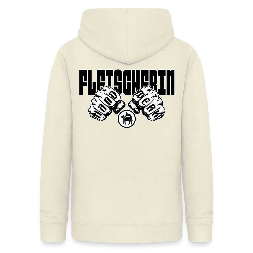 Frauen Hoodie "Fleischerin" (beidseitig beruckt) Vanille-Milchshake Frauen Hoodie {{ color }}