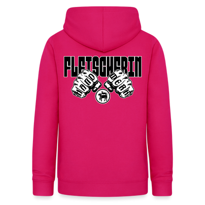 Frauen Hoodie "Fleischerin" (beidseitig beruckt) dunkles Pink Frauen Hoodie {{ color }}