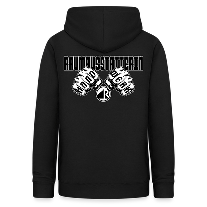 Frauen Hoodie "Raumausstatterin" (beidseitig beruckt) Schwarz Frauen Hoodie {{ color }}