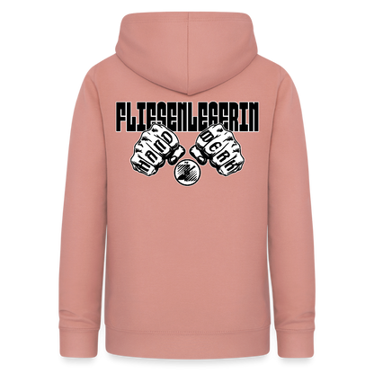 Frauen Hoodie "Fliesenlegerin" (beidseitig beruckt) Altrosa Frauen Hoodie {{ color }}