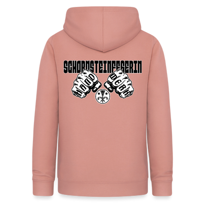 Frauen Hoodie "Schornsteinfegerin" (beidseitig beruckt) Altrosa Frauen Hoodie {{ color }}