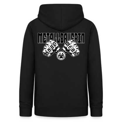 Frauen Hoodie "Metallbauerin" (beidseitig beruckt) Schwarz Frauen Hoodie {{ color }}