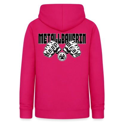 Frauen Hoodie "Metallbauerin" (beidseitig beruckt) dunkles Pink Frauen Hoodie {{ color }}