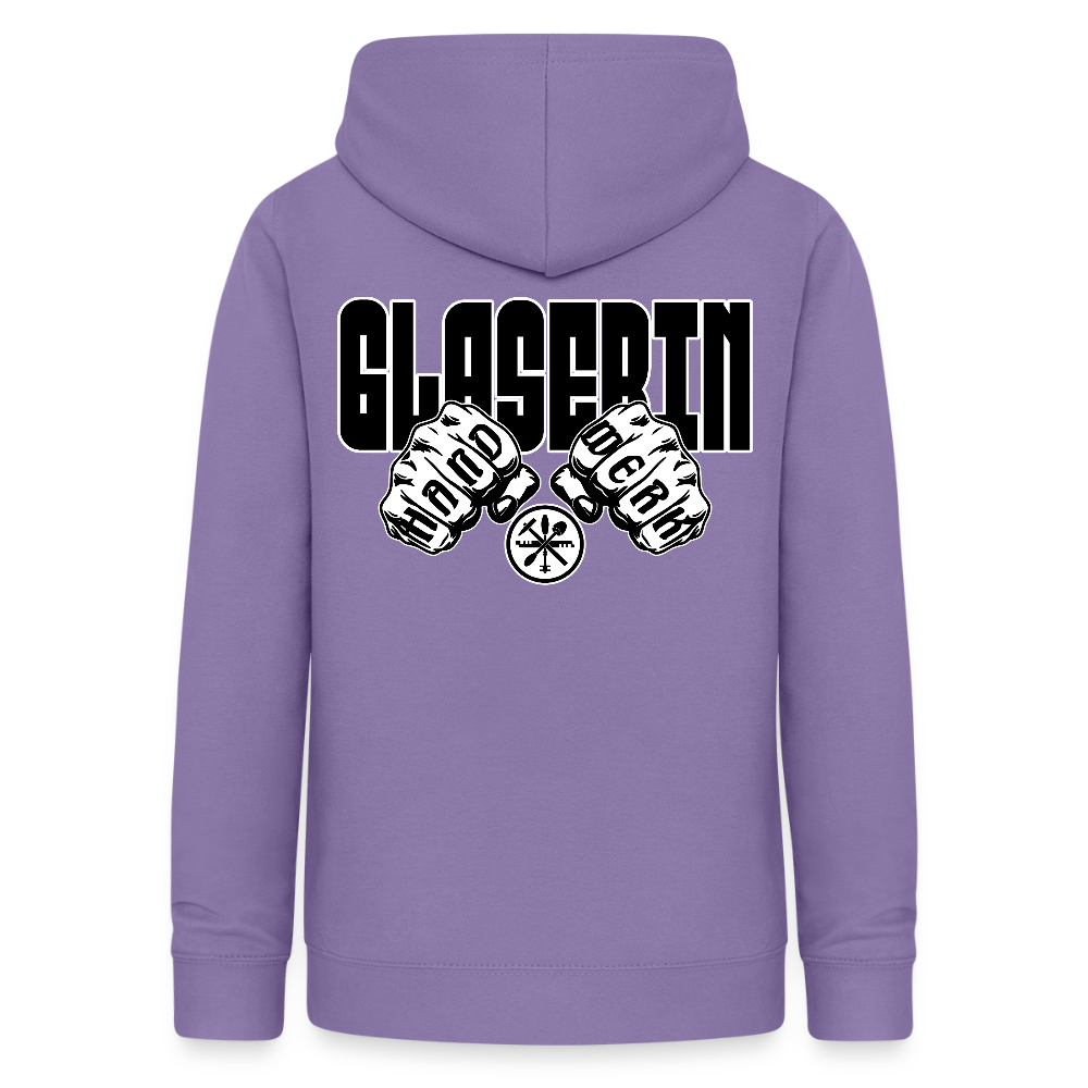 Frauen Hoodie "Glaserin" (beidseitig beruckt) Lavendel Frauen Hoodie {{ color }}