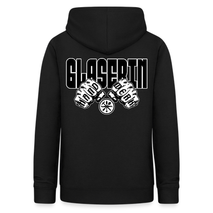 Frauen Hoodie "Glaserin" (beidseitig beruckt) Schwarz Frauen Hoodie {{ color }}