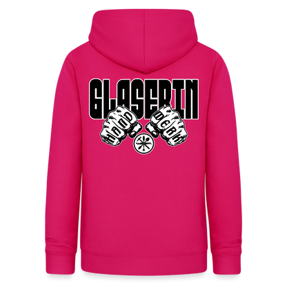 Frauen Hoodie "Glaserin" (beidseitig beruckt) dunkles Pink Frauen Hoodie {{ color }}