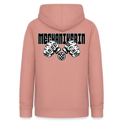 Frauen Hoodie "Mechanikerin" (beidseitig beruckt) Altrosa Frauen Hoodie {{ color }}