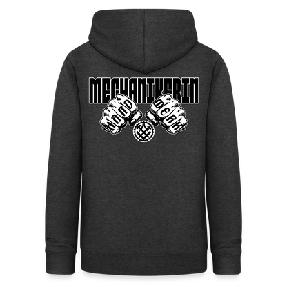 Frauen Hoodie "Mechanikerin" (beidseitig beruckt) Anthrazit Frauen Hoodie {{ color }}