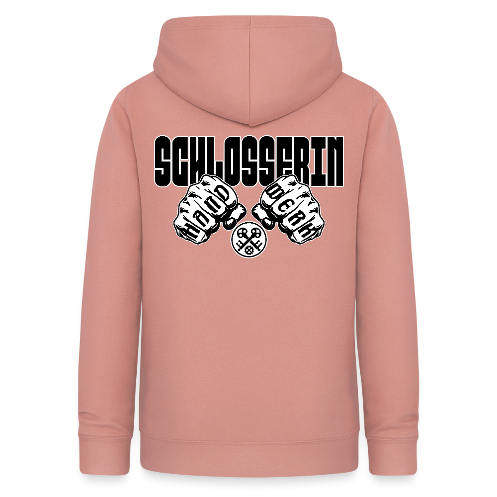 Frauen Hoodie "Schlosserin" (beidseitig beruckt) Altrosa Frauen Hoodie {{ color }}
