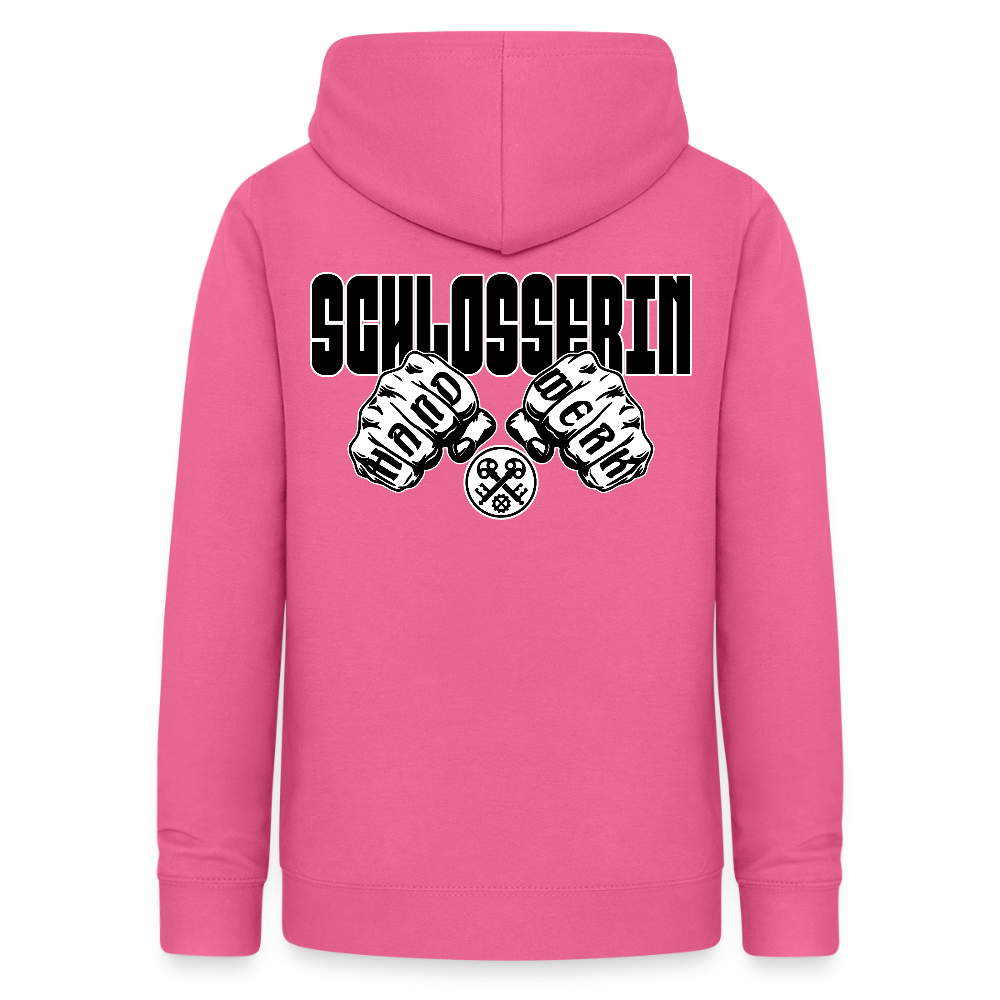 Frauen Hoodie "Schlosserin" (beidseitig beruckt) Pink Frauen Hoodie {{ color }}