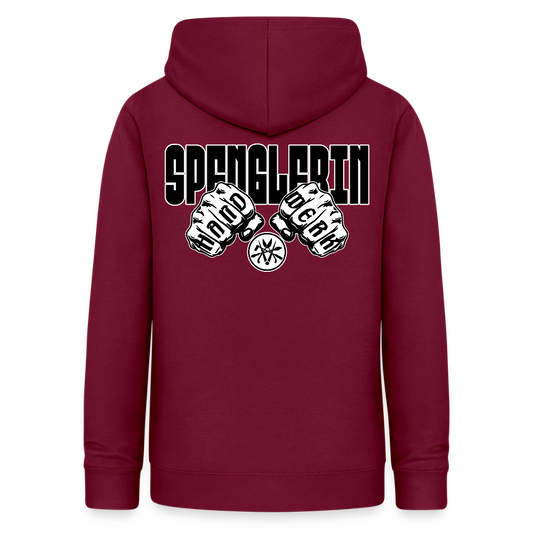 Frauen Hoodie "Spenglerin" (beidseitig beruckt) Bordeaux Frauen Hoodie {{ color }}