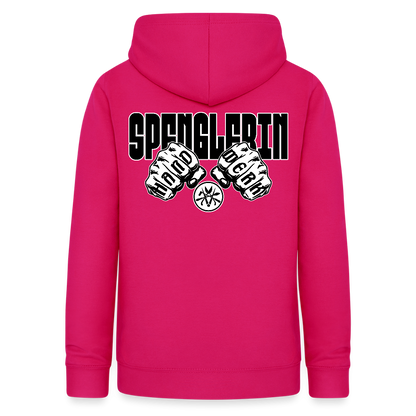 Frauen Hoodie "Spenglerin" (beidseitig beruckt) dunkles Pink Frauen Hoodie {{ color }}
