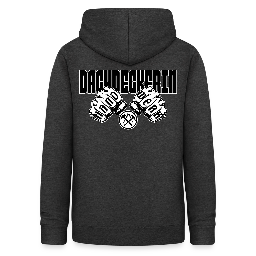 Frauen Hoodie "Dachdeckerin" (beidseitig beruckt) Anthrazit Frauen Hoodie {{ color }}