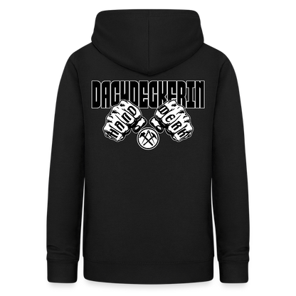 Frauen Hoodie "Dachdeckerin" (beidseitig beruckt) Schwarz Frauen Hoodie {{ color }}