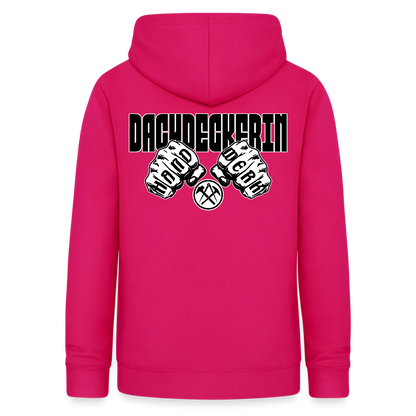 Frauen Hoodie "Dachdeckerin" (beidseitig beruckt) dunkles Pink Frauen Hoodie {{ color }}