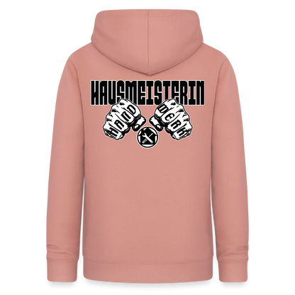 Frauen Hoodie "Hausmeisterin" (beidseitig beruckt) Altrosa Frauen Hoodie {{ color }}