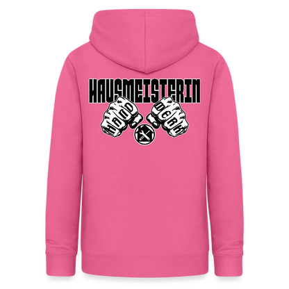 Frauen Hoodie "Hausmeisterin" (beidseitig beruckt) Pink Frauen Hoodie {{ color }}