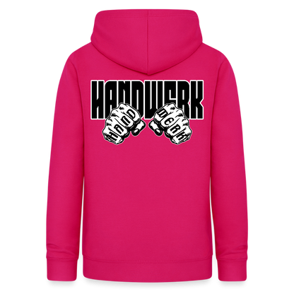 Frauen Hoodie "Handwerk" (beidseitig beruckt) dunkles Pink Frauen Hoodie {{ color }}