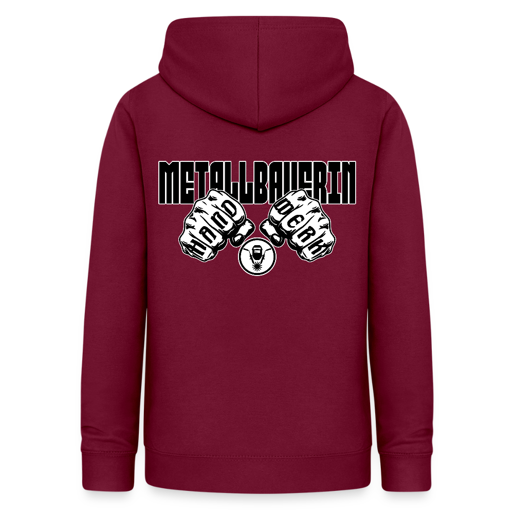 Frauen Hoodie "Metallbauerin" (beidseitig beruckt) Bordeaux Frauen Hoodie {{ color }}