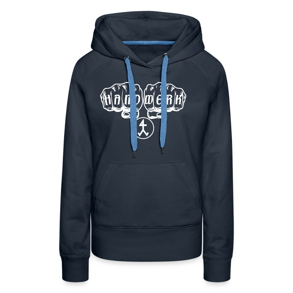 Frauen Premium Hoodie "Steinmetz" Navy Frauen Premium Hoodie {{ color }}