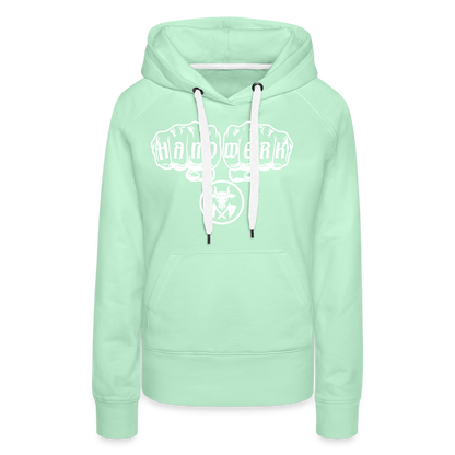 Frauen Premium Hoodie "Metzger" helles Mintgrün Frauen Premium Hoodie {{ color }}
