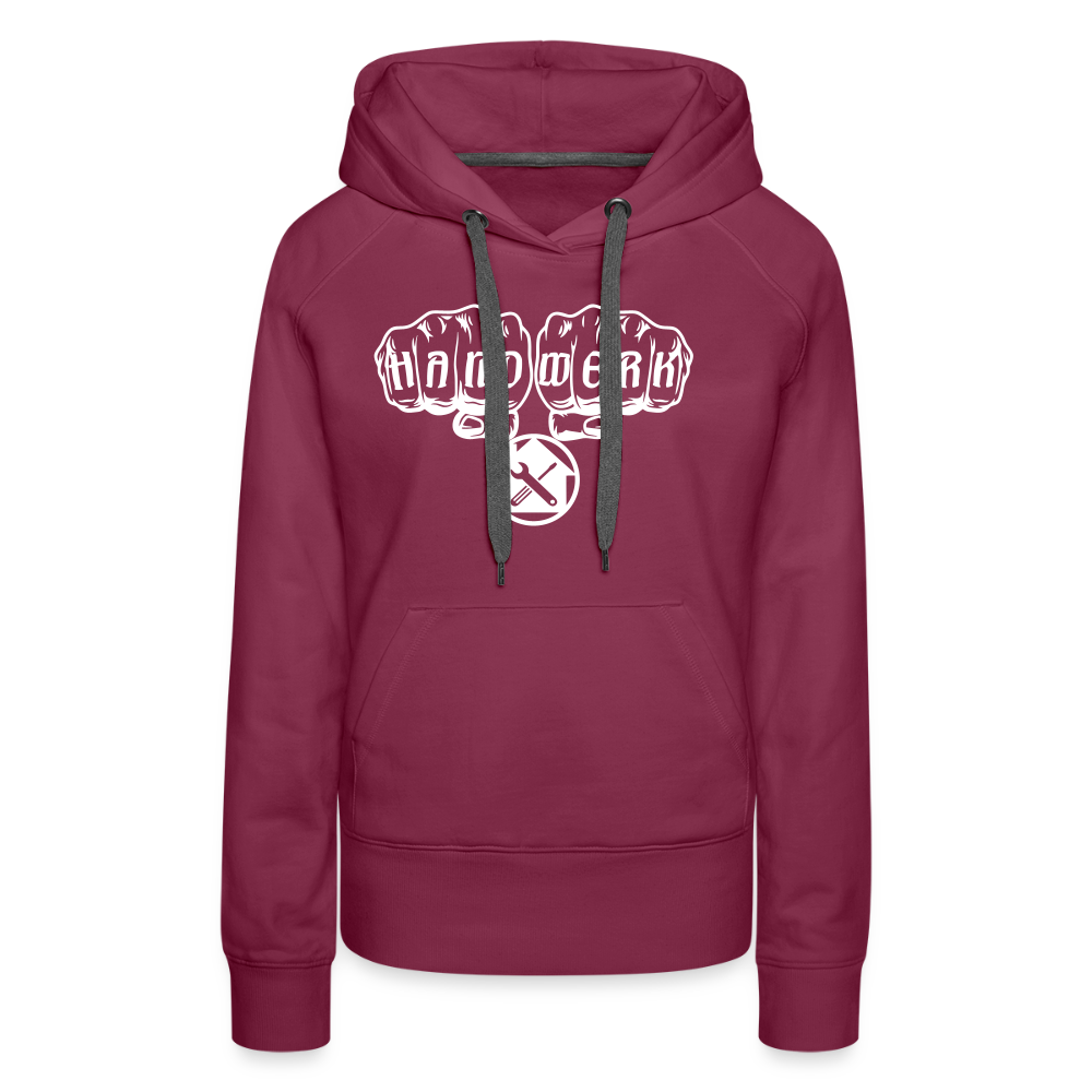 Frauen Premium Hoodie "Hausmeister" Bordeaux Frauen Premium Hoodie {{ color }}