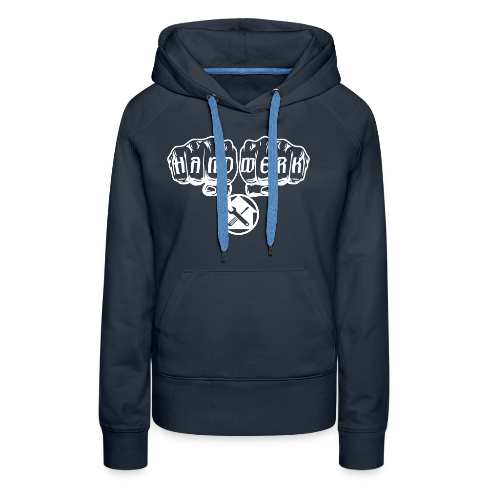 Frauen Premium Hoodie "Hausmeister" Navy Frauen Premium Hoodie {{ color }}