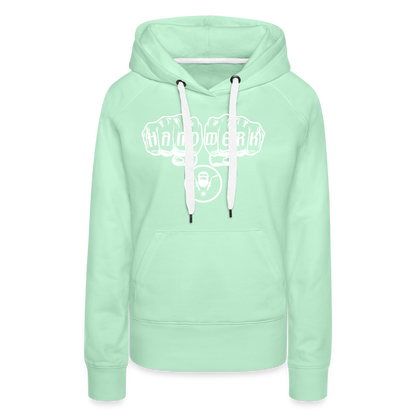 Frauen Premium Hoodie "Schweisser" helles Mintgrün Frauen Premium Hoodie {{ color }}