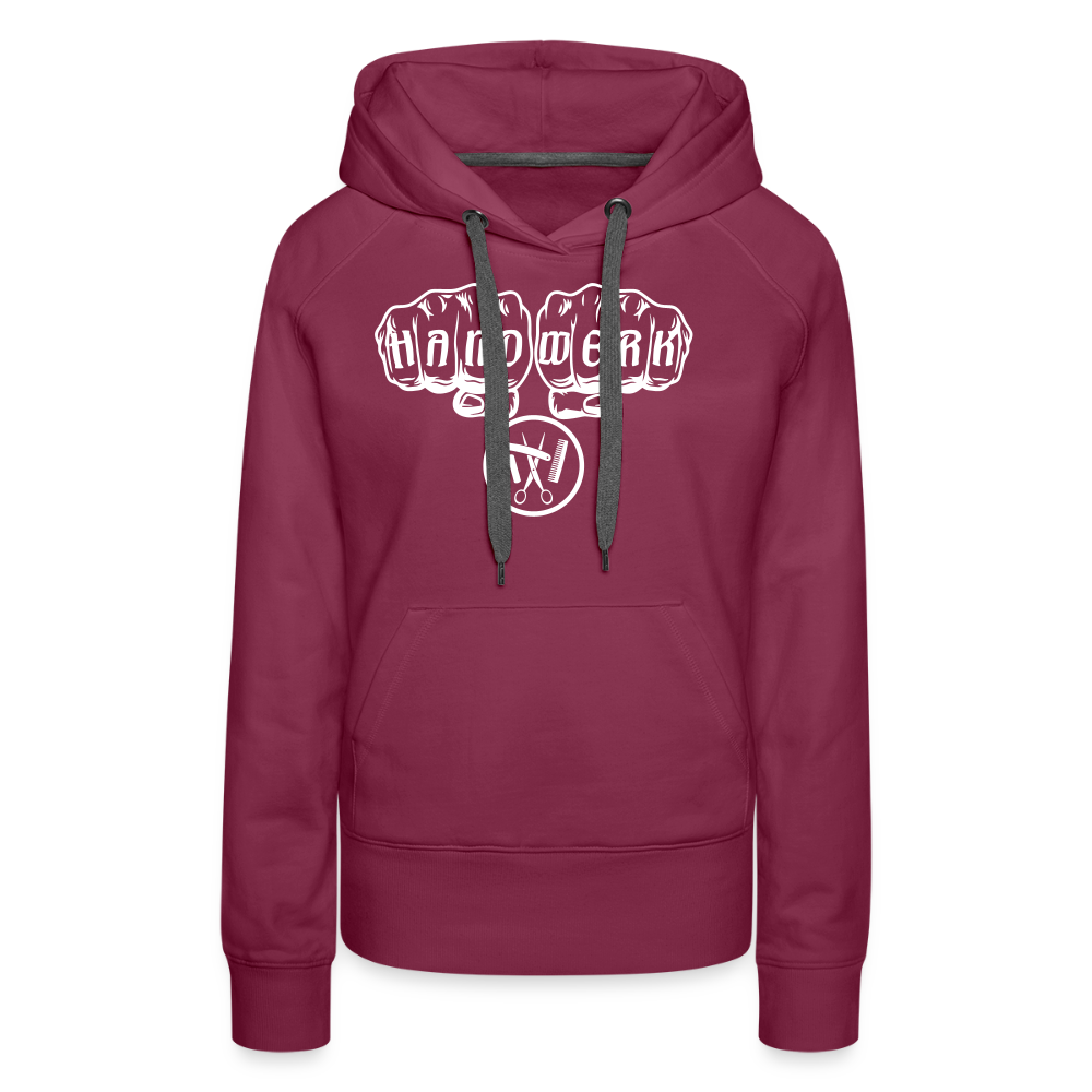 Frauen Premium Hoodie "Friseur" Bordeaux Frauen Premium Hoodie {{ color }}