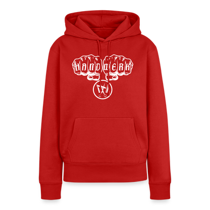 Frauen Premium Hoodie "Friseur" Rot Frauen Premium Hoodie {{ color }}